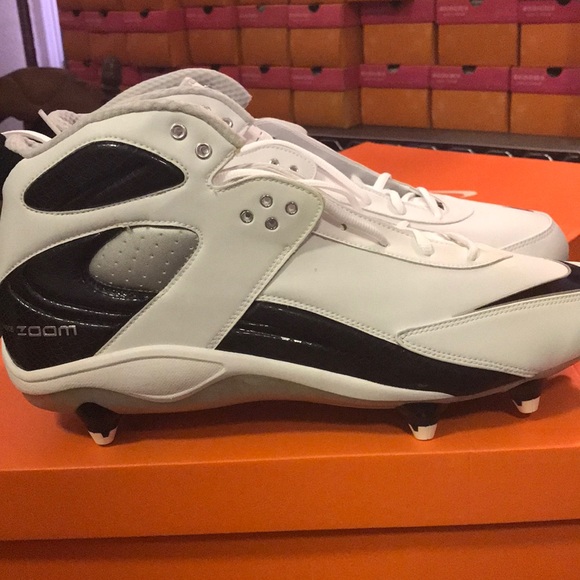 New in box Nike AIR ZOOM BLADE PRO D football cleats white black mens 315776 101